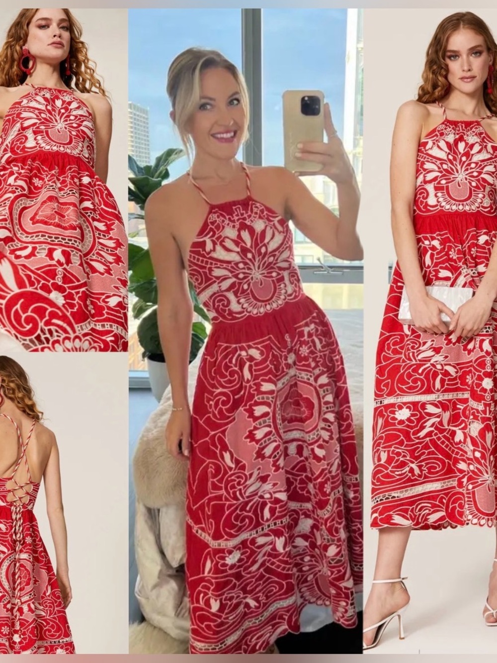 RED Valentino Floral Embroidered Poplin Dress Italian 40 US 4